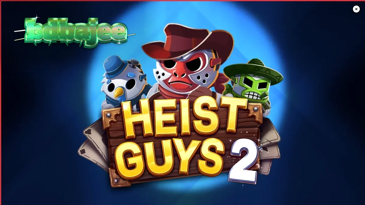 Heist Guys 2 স্লট গেমের একটি দৃশ্য যেখানে মরুভূমিতে চোরেরা ডাকাতির প্রস্তুতি নিচ্ছে